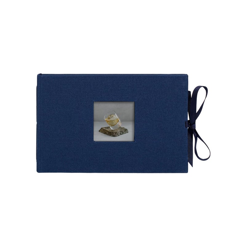 Kolo Noci Small 4x6 Photo Album, Holds 24 Photos, Ideal for Weddings and Baby Books, Navy - Image 1